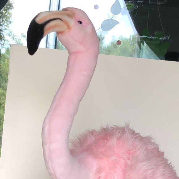 Hansa Handcrafted Flamingo, Pink  31.5 Inch (80 CM)  Stuffed Animal Brand NWT - Picture 10 of 16